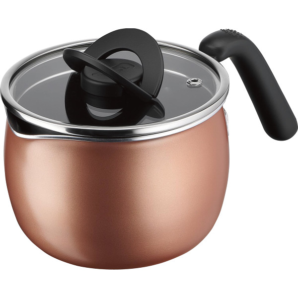 ティファール　オプティスペースマルチポット（１４cm）　シナモンブラウン