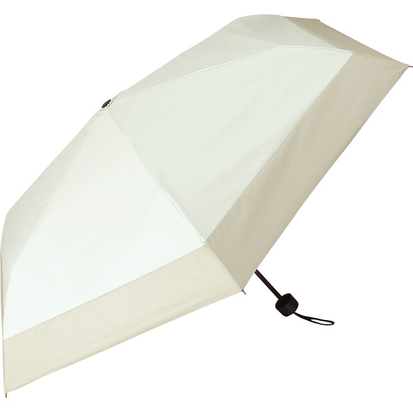ジミージー　晴雨兼用ＵＶ加工　折りたたみ傘（５５cm）　オフホワイト・ベージュ１