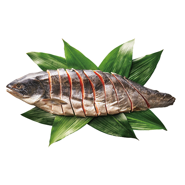 佐藤水産　北海道産　銀毛新巻鮭姿切身（半身）