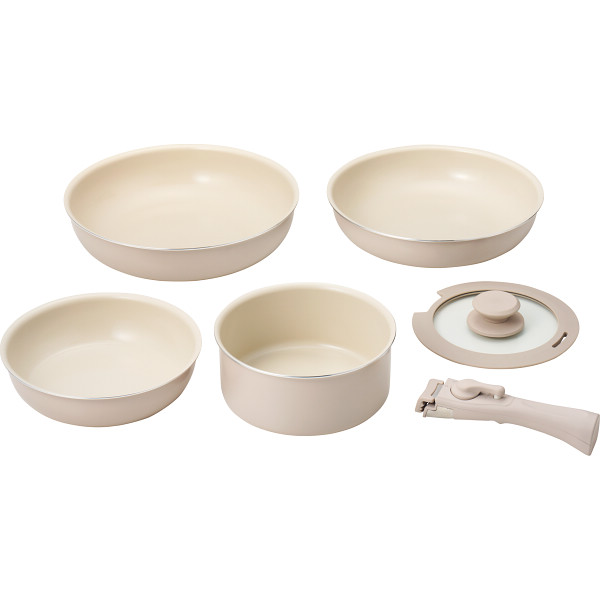 マジクック　セラミック加工　ＩＨ対応着脱ハンドルフライパン６点セット