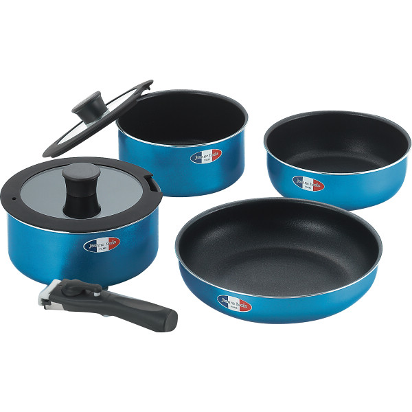 ジャンヌ・エコール　着脱ハンドル鍋４点セット