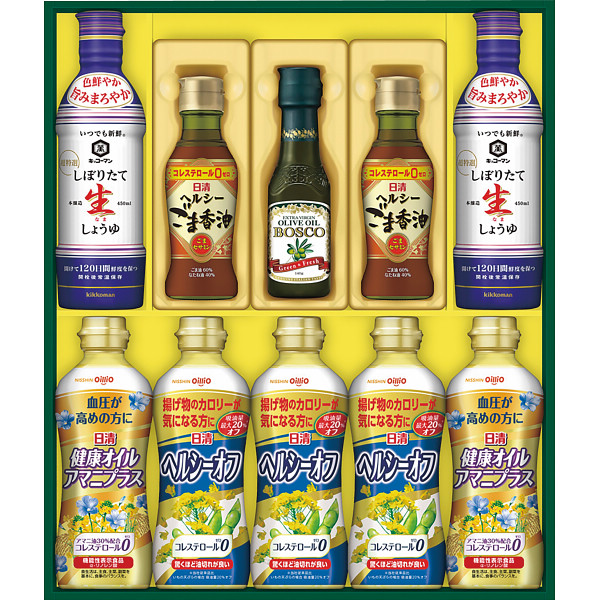 日清　ヘルシーオイル＆キッコーマン生しょうゆギフト