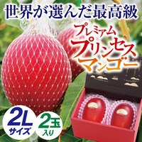 プレミアムプリンセスマンゴー2L　2玉入(化粧箱）