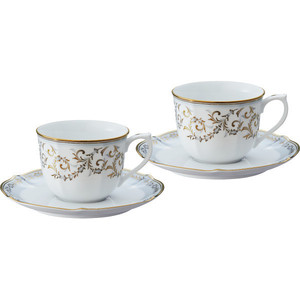 ノリタケ　ソフィランス　ペアコーヒーカップ＆ソーサー