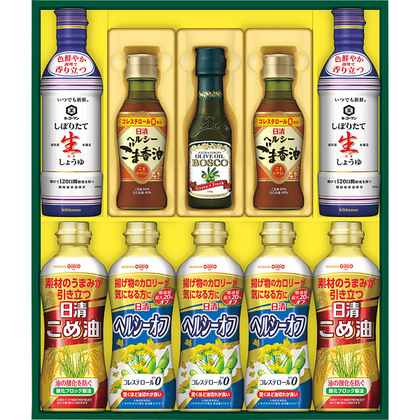 日清　ヘルシーオイル＆キッコーマン生しょうゆギフト　