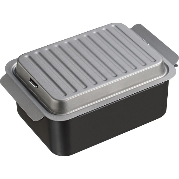 ポコフリット　角型揚げ鍋ワイド（温度計・アミ付） 商品画像 01