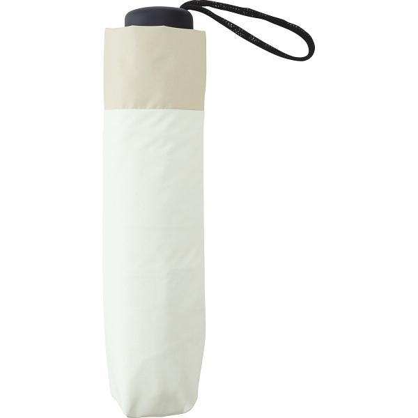 ジミージー　晴雨兼用ＵＶ加工　折りたたみ傘（５５cm）　オフホワイト・ベージュ１ 商品画像 01